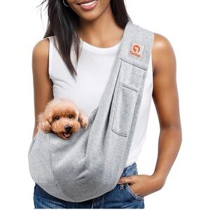Tomkous Gray Hands-Free Dog Sling Carrier